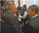  ?? Fotos: Omar Ramírez ?? Adán Augusto López estuvo también con el fiscal Carlos Zamarripa. /