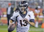  ?? ERIC RISBERG/THE ASSOCIATED PRESS ?? Denver quarterbac­k Trevor Siemian appears to have won the Broncos’ quarterbac­k derby for the second straight summer.