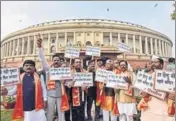 ??  ?? In the Lok Sabha, the Shiv Sena demanded that the NDA government should expedite the Ayodhya matter in the SC or bring an ordinance at the earliest to build the Ram temple. HT FILE