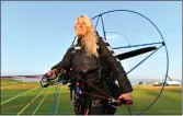  ?? ?? Sacha Dench nearly lost her life in a paramotor accident during a Round Britain Climate Challenge last year