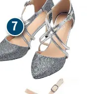  ??  ?? 7. M&Co Sparkly Heeled Courts, £25.