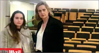  ??  ?? SNUBBED: Amber Rudd with Oxford student organiser Felicity Graham in the empty hall last month after her planned speech was cancelled