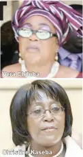  ??  ?? Vera Chiluba Christine Kaseba