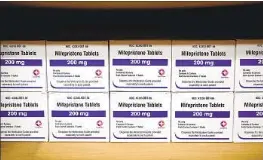  ?? Allen G. Breed Associated Press ?? THE FDA-APPROVED drug mifepristo­ne, available in the U.S. since 2000, has been targeted by antiaborti­on activists who want it pulled from the market.