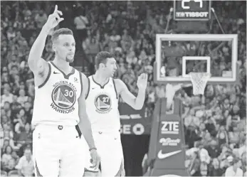  ?? KYLE TERADA, USA TODAY SPORTS ?? Golden State guard Stephen Curry leads a loaded Warriors team that will be shooting for its third NBA title in the last four seasons.