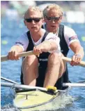  ??  ?? Out on their own: Hamish Bond, left, and Eric Murray won gold yesterday at a World Cup meeting in Lucerne in the buildup to London.
