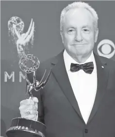  ??  ?? Lorne Michaels and the SNL team (not pictured) accept the award for Outstandin­g Variety Sketch Series for ‘Saturday Night Live’ at the 69th Primetime Emmy Awards recently. — Reuters file photo