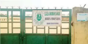  ?? ?? Signboard of LEA Unguwar Sunusi Primary School, Kaduna