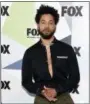  ?? EVAN AGOSTINI/INVISION/ ASSOCIATED PRESS FILE PHOTO ?? Jussie Smollett attends the Fox Networks Group 2018 programmin­g presentati­on after party at Wollman Rink in Central Park in New York last May.