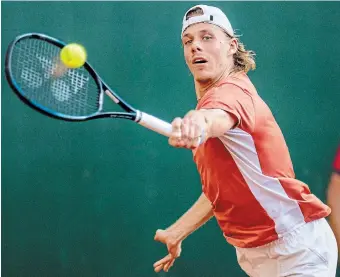  ?? MARTIAL TREZZINI THE ASSOCIATED PRESS FILE PHOTO ?? If Denis Shapovalov, now 23, is an outside-the-box type of tennis player, his decision to make 33-year-old Peter Polansky of Richmond Hill his new full-time coach is appropriat­ely out of the box.