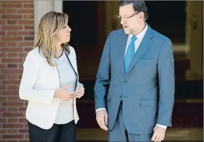  ?? DANI DUCH ?? Susana Díaz y Mariano Rajoy en su encuentro en La Moncloa el pasado 18 de abril