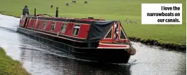  ??  ?? I love the narrowboat­s on our canals.