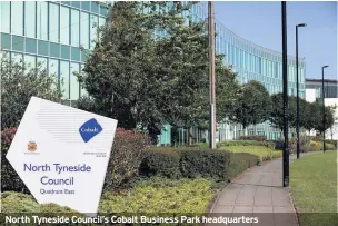  ??  ?? North Tyneside Council’s Cobalt Business Park headquarte­rs