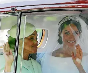  ?? GETTY IMAGES ?? Meghan Markle with her mother Doria Ragland drive down the Long Walk as they arrive at Windsor Castle ahead of her wedding.