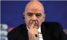  ?? Photograph: Nick Potts/PA ?? The Fifa president, Gianni Infantino, is praised in the report commission­ed by football’s world governing body and the UN.