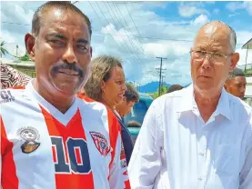  ?? Photo: ?? From left: Kamlesh Reddy and Rexie Zoing in Labasa on February 2, 2023. Sampras Anand.