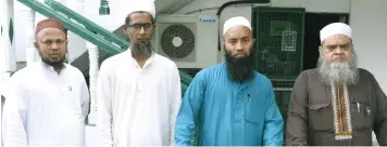  ?? Photo: Jone Luvenitoga ?? The remaining visiting Muslim clerics from Bangladesh (from left): Mohammed Kamruzzama­n, Hafej Nazmul Hauque, Rejaur Rahman and Mohammed Idris.