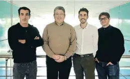  ??  ?? Arnau Folch, José María Cela, Alejandro Martí y Mauricio Hanzich, cofundador­es de la ‘spin-off’
