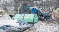  ?? RENÉ JOHNSTON TORONTO STAR ?? Besides opening warming centres, the city said Friday that more staff would be dispatched to encourage people in homeless camps to come inside, and to offer blankets and sleeping bags.