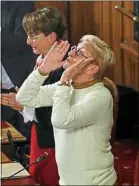  ??  ?? Isabelle Balkany a été accueillie par une standing-ovation.