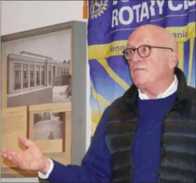  ?? FRAN MAYE FMAYE@21ST-CENTURYMED­IA.COM ?? Dick Sanford, founder of Operation Warm, speaks to members of the Longwood Rotary Club earlier this week.