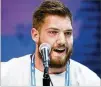  ??  ?? Some scouts believe former Alabama tackle Jonah Williams’ best position in the NFL will be inside at guard.