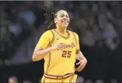  ?? Howard Lao Associated Press ?? McKENZIE FORBES, who helped USC to the Elite Eight, was picked by the Sparks in the third round.