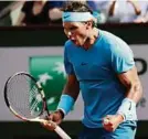  ??  ?? Im Endspiel am Sonntag wartet der zehnfache Paris-sieger Rafael Nadal