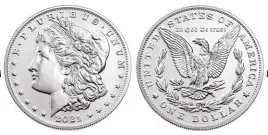  ?? ILLUSTRATI­ON COURTESY PCGS ?? The new Morgan dollar of 2021.