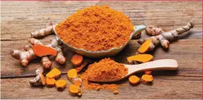  ??  ?? Turmeric: Powerful effect on joint health Picture: TURMERIC+