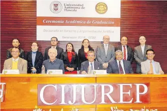  ?? /CORTESÍA: UATX ?? El Cijurep egresa a un número importante de profesioni­stas en Derecho, destacó el rector Serafín Ortiz