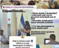  ?? ?? Sonsonate. En la sede departamen­tal de Sonsonate de la Asamblea se dio una capacitaci­ón de la Chivo Wallet.