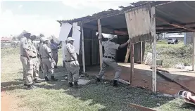  ?? / SUPPLIED ?? Ekurhuleni metro police have been embarking on clean-up operations targeting churches built illegally on vacant land in Palm Ridge, east of Joburg.
