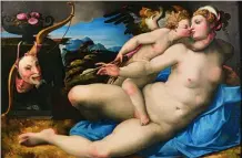  ??  ?? «Venus y Cupido», de Hendrik van der Broeck, presente en «Pasiones mitológica­s»