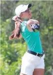  ??  ?? Leila Raines, pictured, won the girls’ tournament by one stroke over Amanda Sambach.