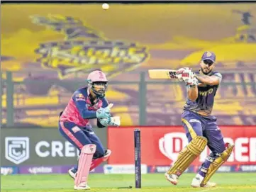  ?? BCCI ?? Nitish Rana top-scored for Kolkata Knight Riders with an unbeaten 48 off 37 balls against Rajasthan Royals on Monday.