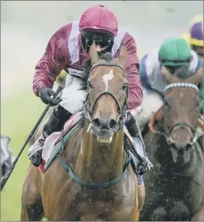  ??  ?? WINNING COMBINATIO­N: Safe Voyage ridden by Jason Hart wins the Sky Bet City Of York Stakes.