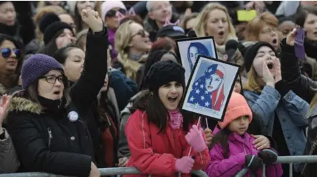  ?? JIM RANKIN/TORONTO STAR ?? Thousands took to the streets of Toronto the day after Donald Trump’s inaugurati­on in a show of solidarity for women’s and human rights.