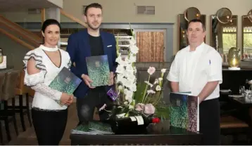  ??  ?? Anne Marie Neville, Padraig Doyle and head chef Harry Hore in the newly-opened Sebz Restaurant.