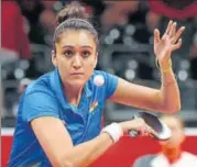  ?? REUTERS ?? Manika Batra upset world No 4 Feng Tianwei and Zhou Yihan of Singapore to help India bag the women’s team gold.