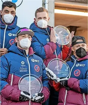  ?? PICTURE: Sportsbeat ?? Taylor Lawrence and the four-man bobsleigh crew for Teamgb