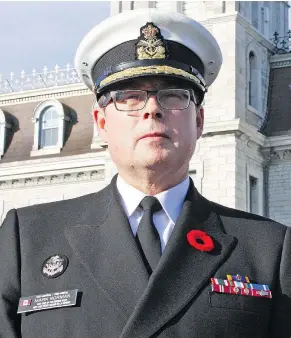  ?? — STEPH CROSIER/POSTMEDIA NETWORK FILES ?? Vice-Admiral Mark Norman, the Canadian Armed Forces former vice chief of defence staff, has been off the job since Jan. 9 after being removed from that post.