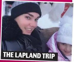  ??  ?? THE LAPLAND TRIP Undaunted: Tamara and her five-year-old daughter Sophia continued with their winter holiday. Below: (l-r) Jay Rutland, wife Tamara, sister Petra and Petra’s ex husband James Stunt, who have all been victims of theft