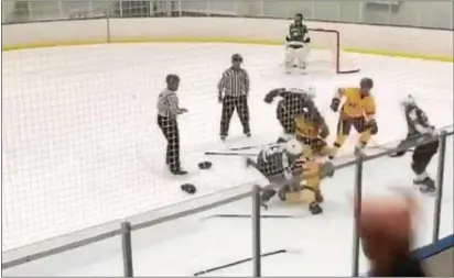  ?? DIGITAL FIRST MEDIA FILE PHOTO ?? The image is taken from a video of the fight between Ridley and Central Bucks West High School hockey players last March.