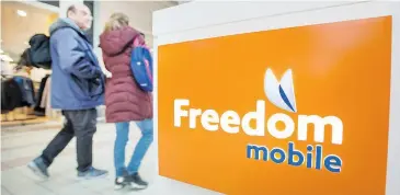  ?? PETER J. THOMPSON / NATIONAL POST FILES ?? Freedom Mobile is offering a cushion of 100 gigabyte of data in hopes of triggering a holiday shopping spree for the second consecutiv­e year.