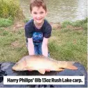  ??  ?? Harry Philips’ 8lb 13oz Rush Lake carp.