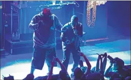  ?? Lawrence K. Ho Los Angeles Times ?? RUN THE JEWELS’ Killer Mike, left, and El-P perform at the Regent in L.A. in 2015. Their touring plans for this year were halted by the COVID-19 pandemic.