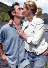  ??  ?? Sealed with a kiss: Emma and Greg Wise at Loch Eck the day after their 2003 wedding