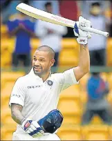  ?? PTI PHOTO ?? ▪ Shikhar Dhawan scored his century before lunch.