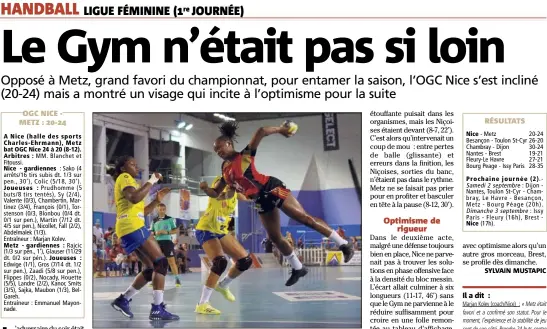  ??  ?? Jannela Blonbou et ses coéquipièr­es se sont heurtées à la solidité défensive des championne­s de France. (Photo Sylvain Mustapic) Iladit :